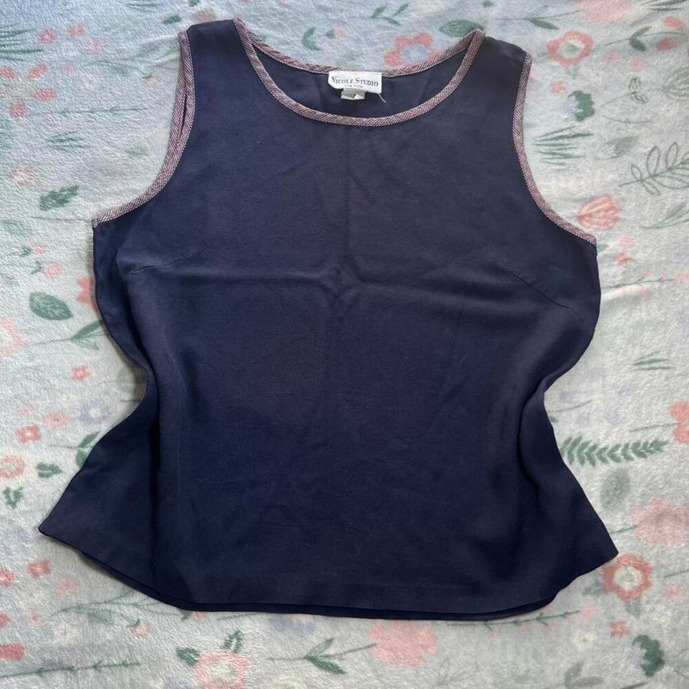 Nicole Studio Vintage 90s Tank Top 20 Retro Office Minimalist Work Elevated Prep